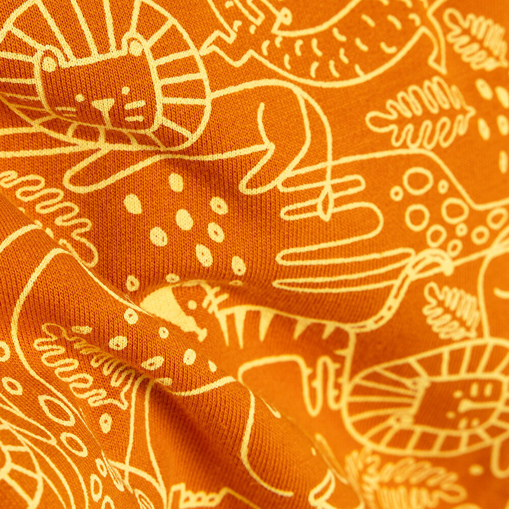 Basic Hayvan Desenli Salopet-Tshirt 2li Takım Unisex