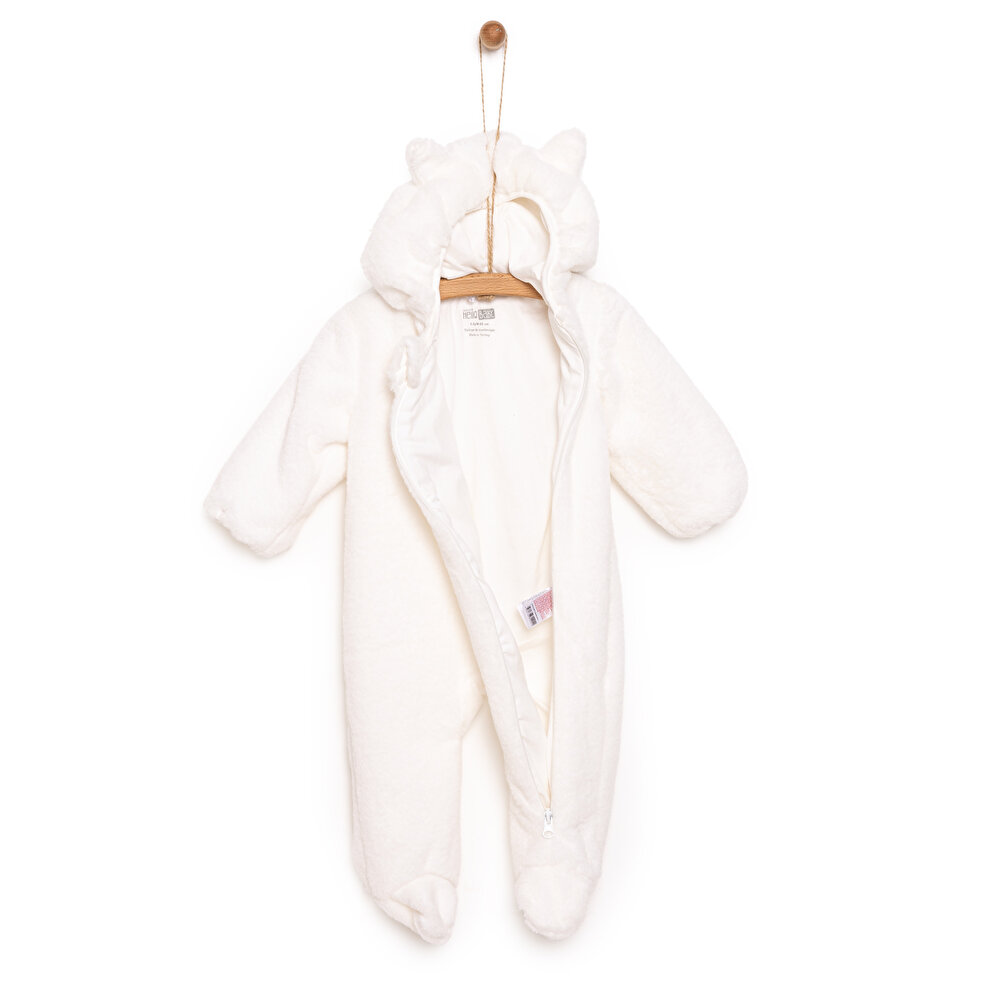 Yenidoğan Unisex Peluş Patikli Tulum