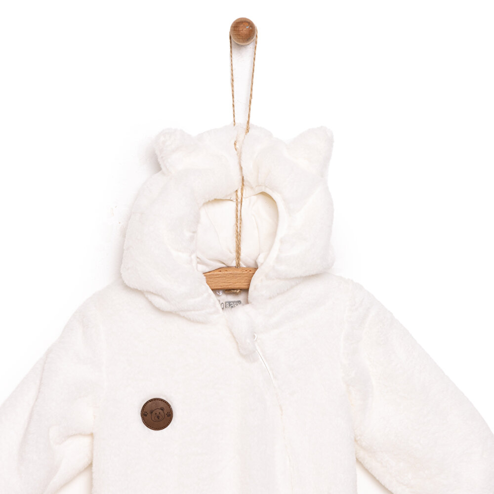 Yenidoğan Unisex Peluş Patikli Tulum