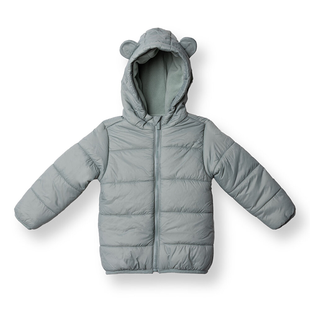 Kız Bebek Mont Fermuarlı Uzun Kol