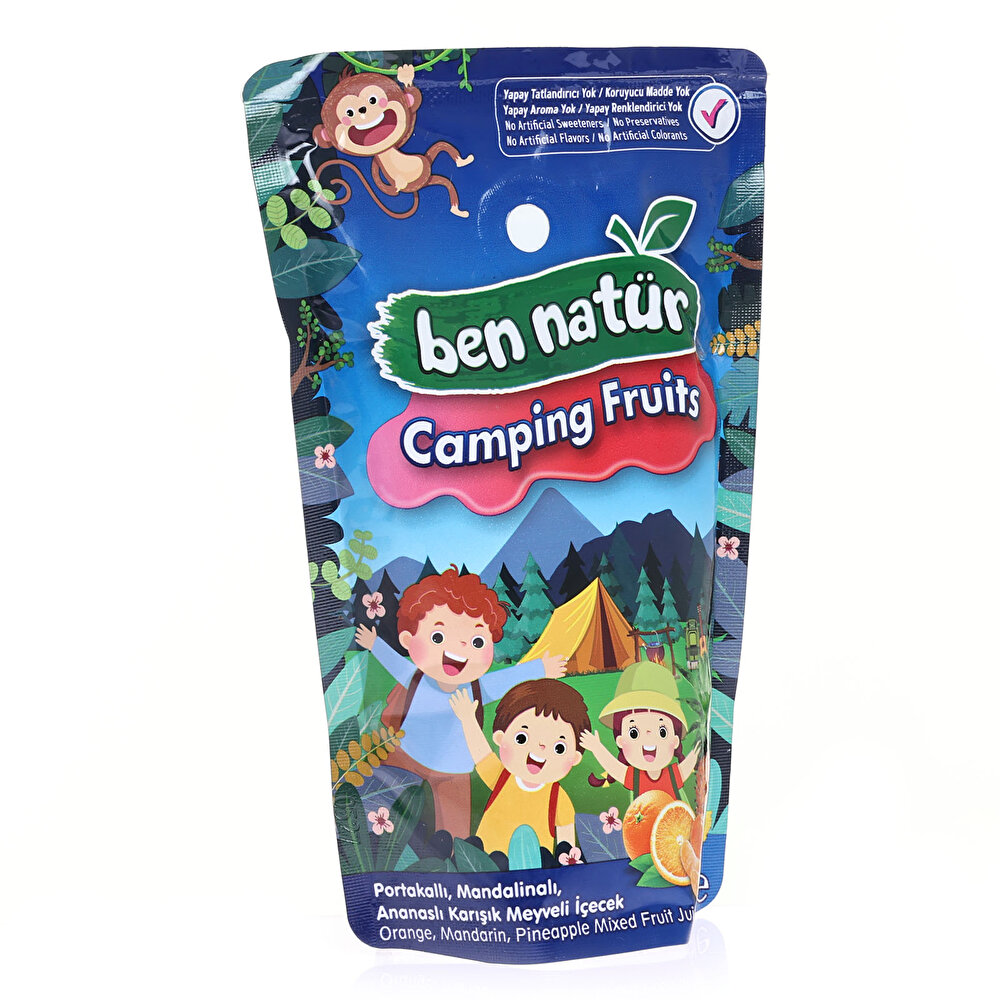 Camping Fruits Portakallı, Mandalinalı, Ananaslı Karışık Meyveli İçecek 200 ml