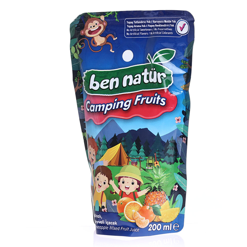 Camping Fruits Portakallı, Mandalinalı, Ananaslı Karışık Meyveli İçecek 200 ml