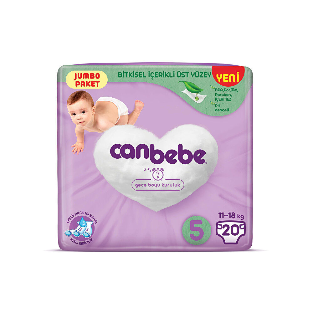 Junior 5 Beden Jumbo Paket Bebek Bezi 20 Adet