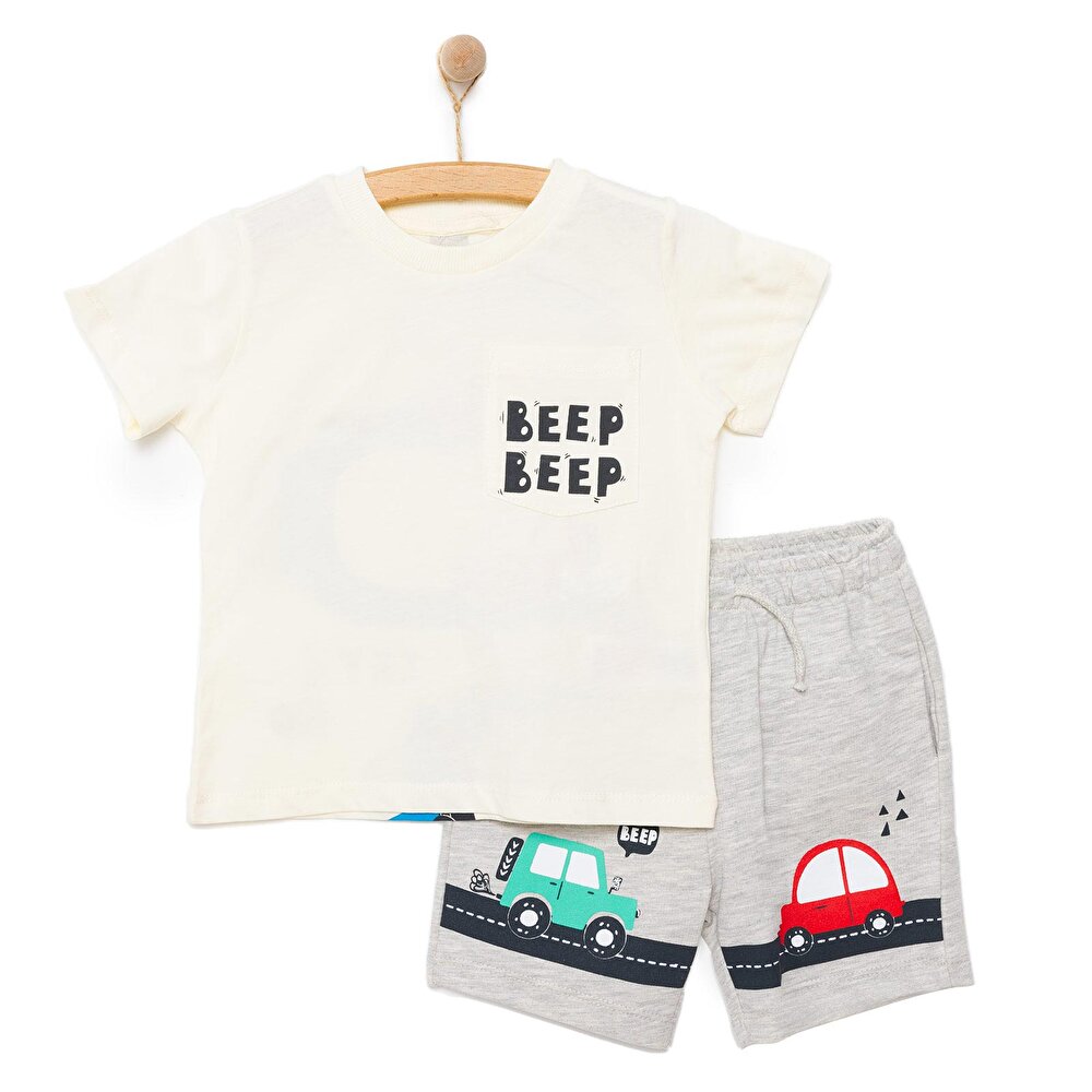 Cars&Roads Yol Baskılı Erkek Tshirt-Şort Erkek Bebek