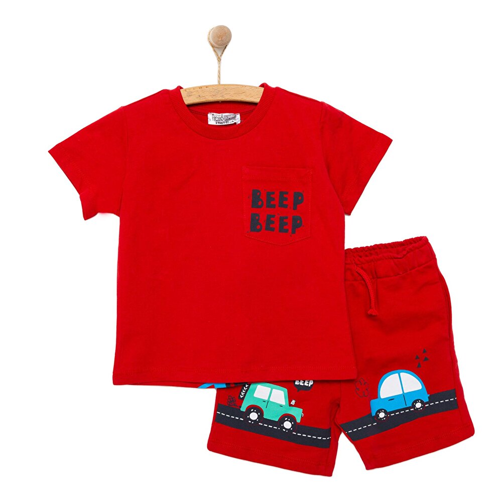 Cars&Roads Yol Baskılı Erkek Tshirt-Şort Erkek Bebek