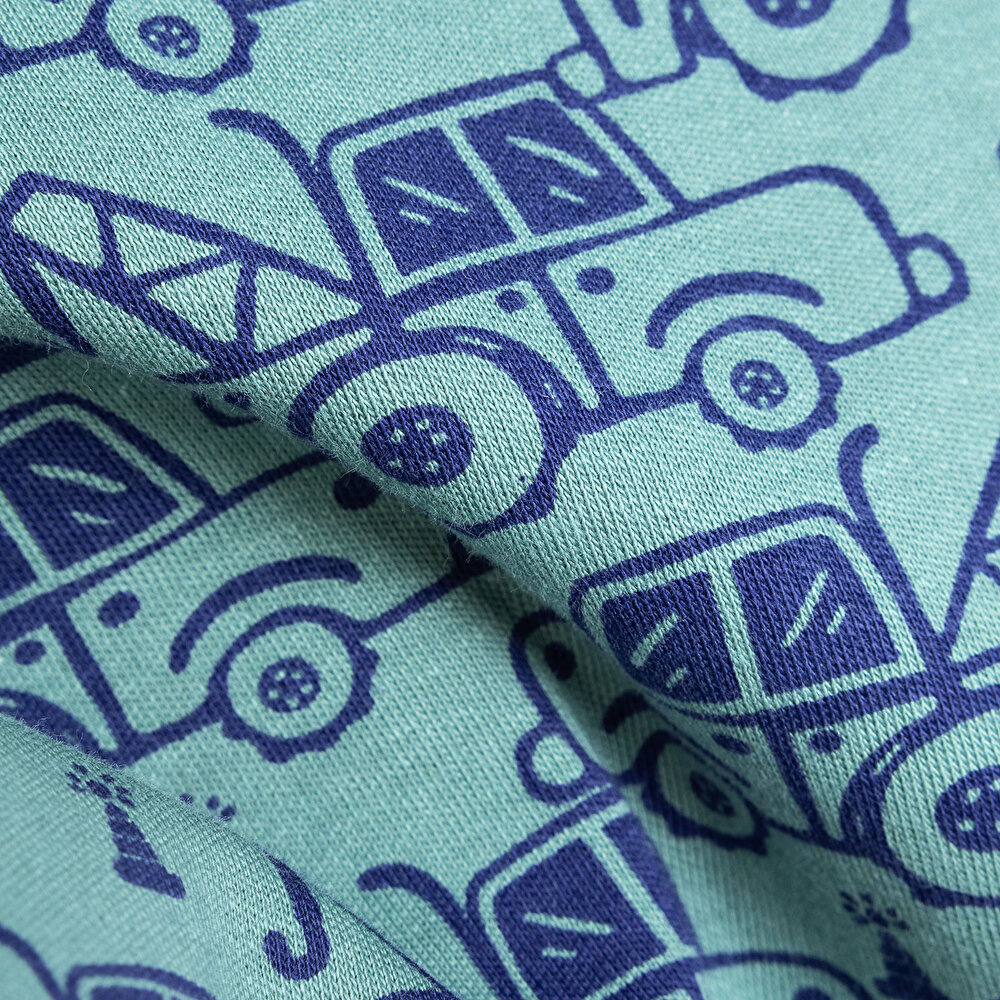 Çekici Desen Bisiklet Yaka Pijama Takımı Erkek Bebek