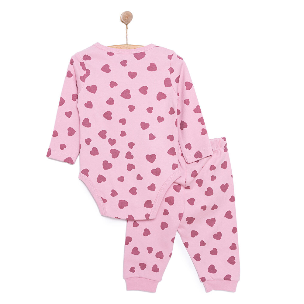 Çiçek Baskılı Yenidoğan Kız Body-Patiksiz Alt Kız Bebek