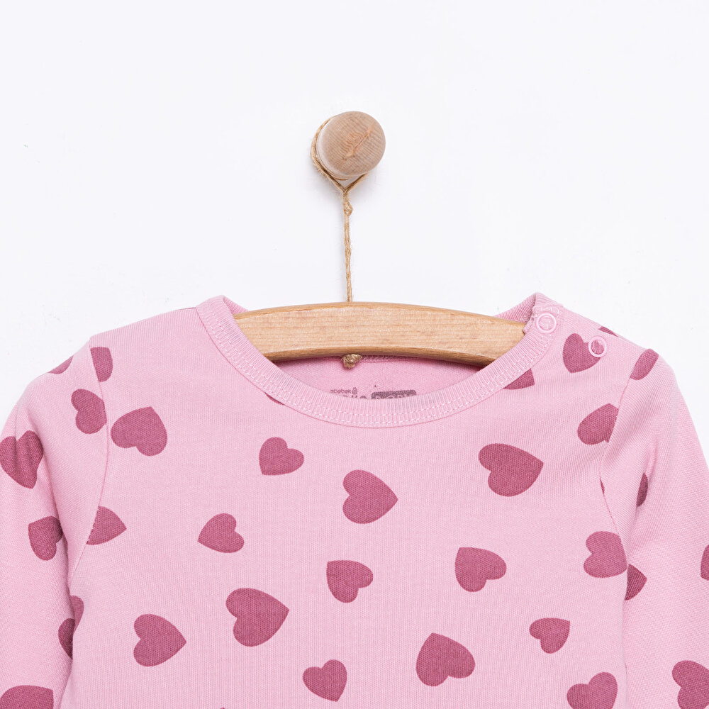 Çiçek Baskılı Yenidoğan Kız Body-Patiksiz Alt Kız Bebek