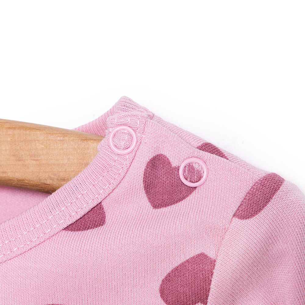 Çiçek Baskılı Yenidoğan Kız Body-Patiksiz Alt Kız Bebek