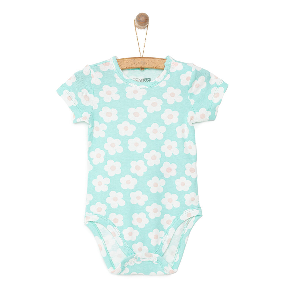 Çiçek Desen Kısa Kol Body