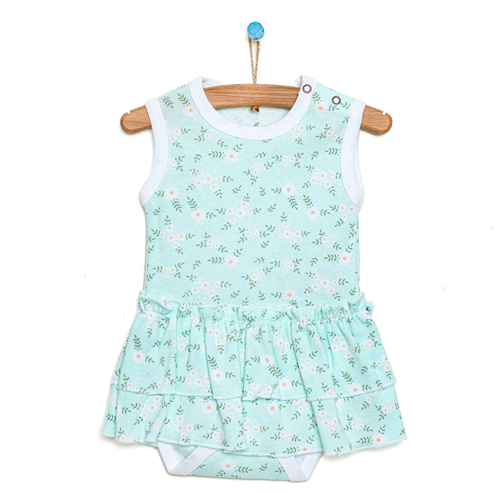 Çift Fırfırlı Elbise Body Kız Bebek