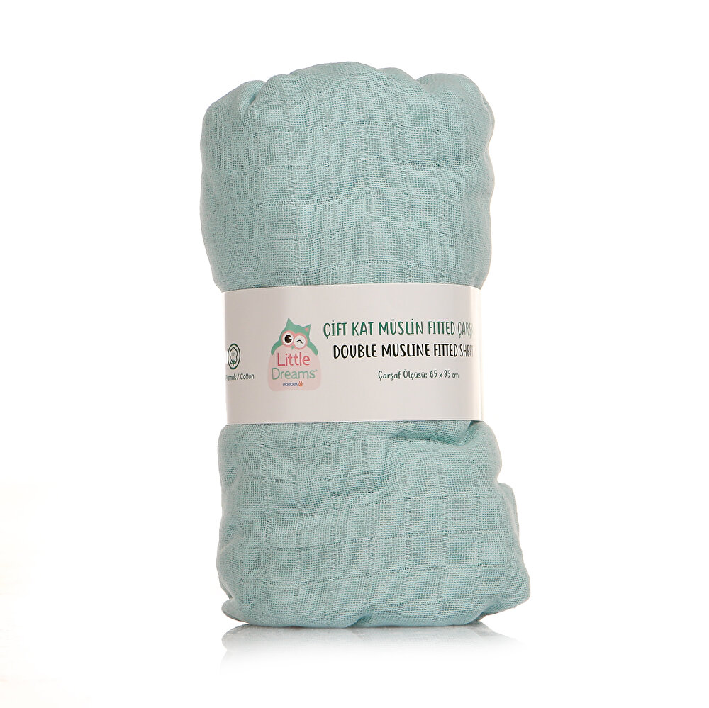 Çift Kat Müslin Fitted Çarşaf 65X95 Unisex
