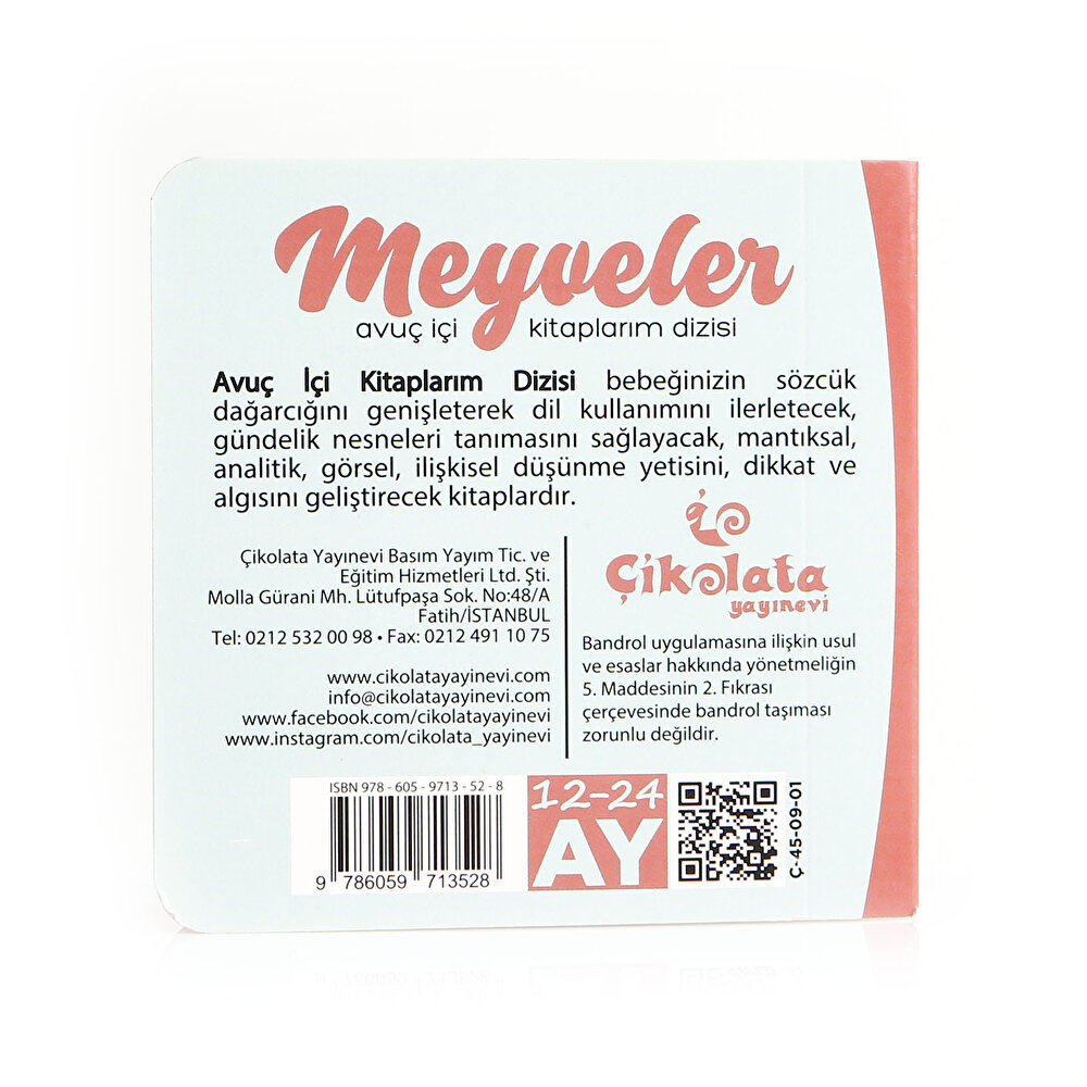 Avuç içi Kitaplarım Dizisi Meyveler