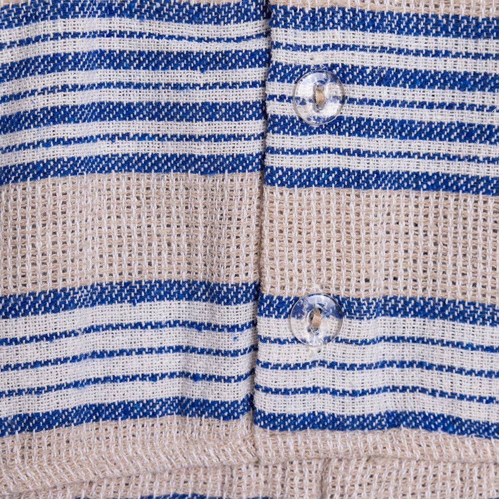 Çizgili Brode Patiksiz Tulum Kız Bebek