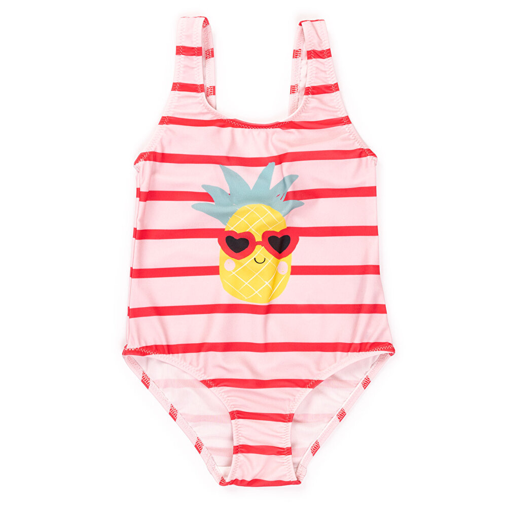 Çizgili Büyük Ananas Kız Mayo Kız Bebek