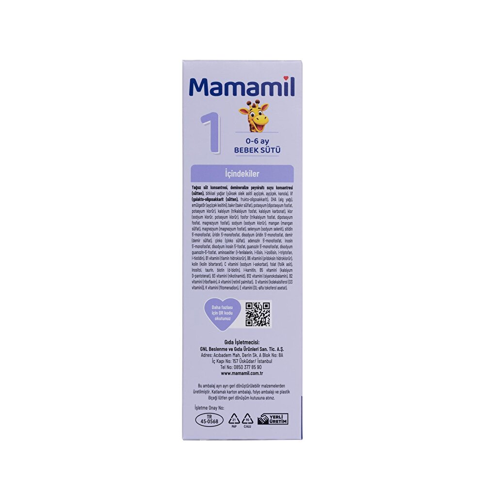 Çocuk Devam Sütü 1 Numara 0-6 Ay 400 gr
