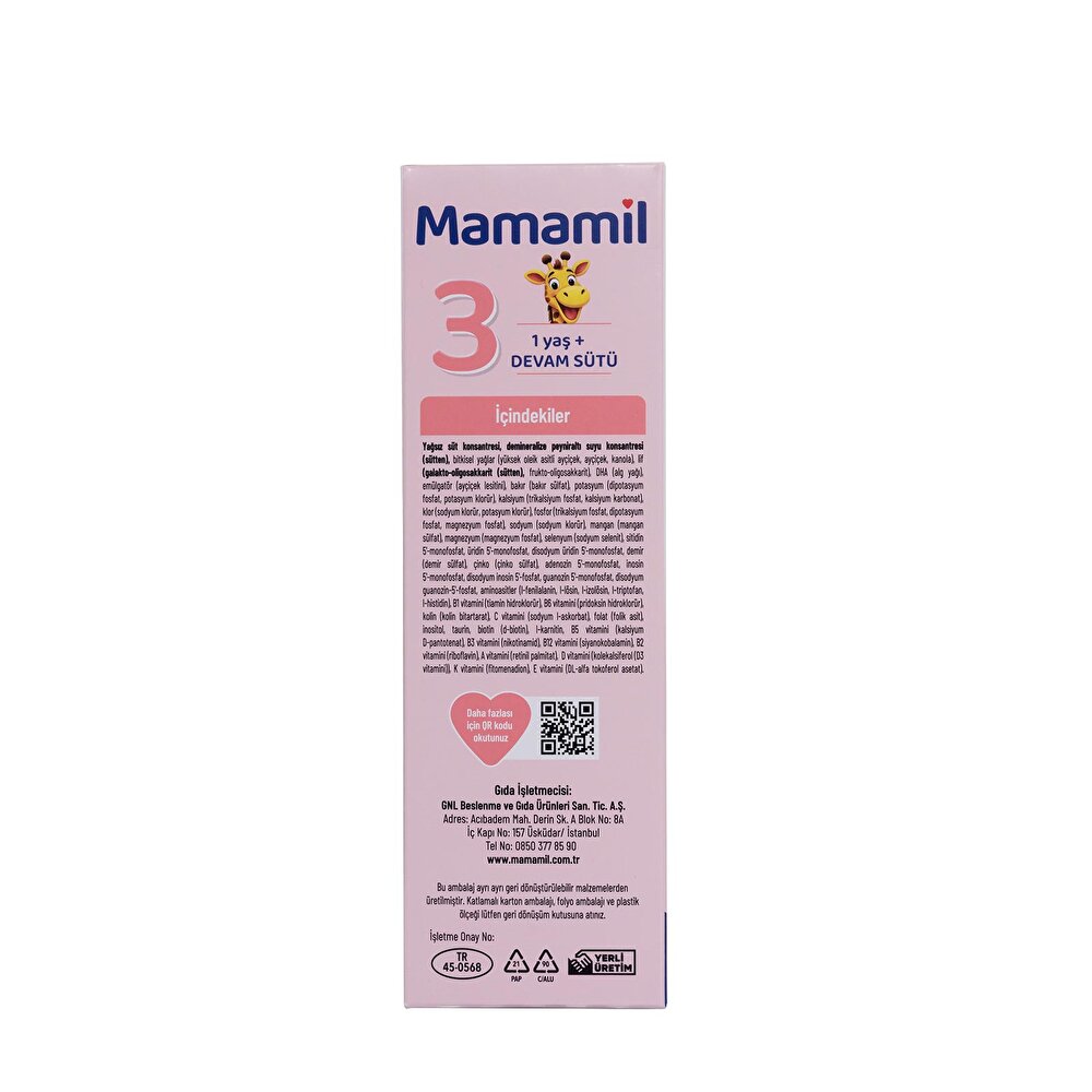 Çocuk Devam Sütü 3 Numara 1+ Yaş 400gr