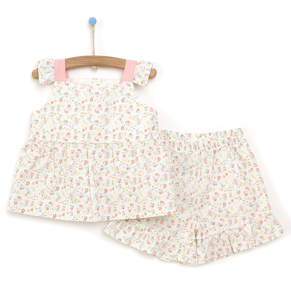 Colorful World Çiçekli Bluz-Şort Takım Kız Bebek