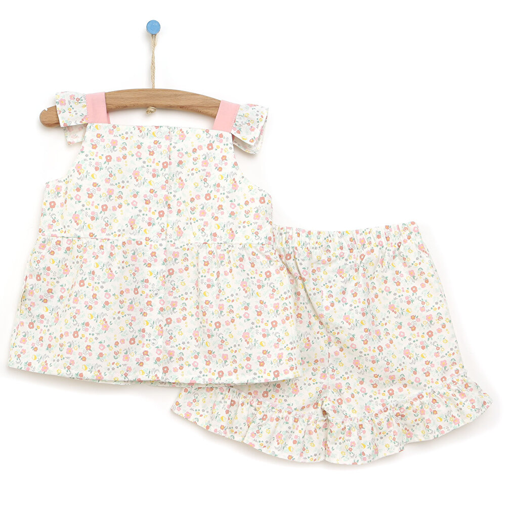 Colorful World Çiçekli Bluz-Şort Takım Kız Bebek