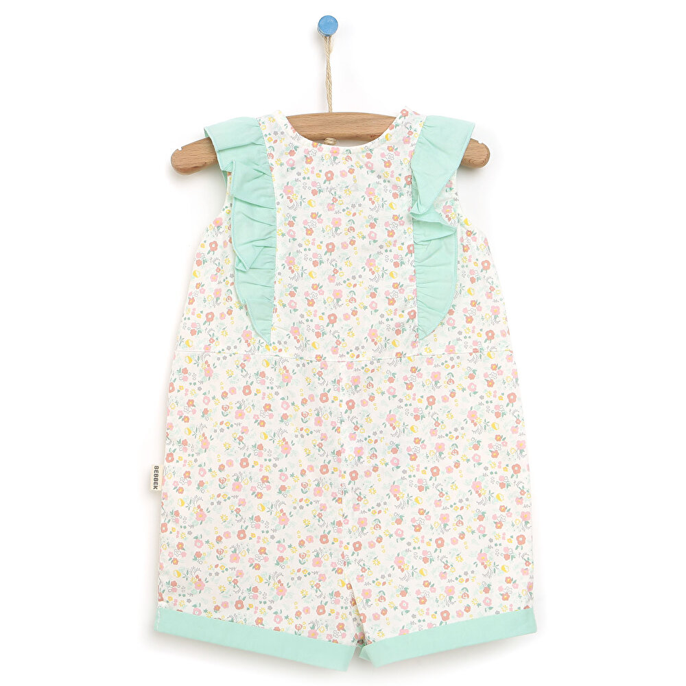 Colorful World Çiçekli Fırfırlı Barbatöz Kız Bebek