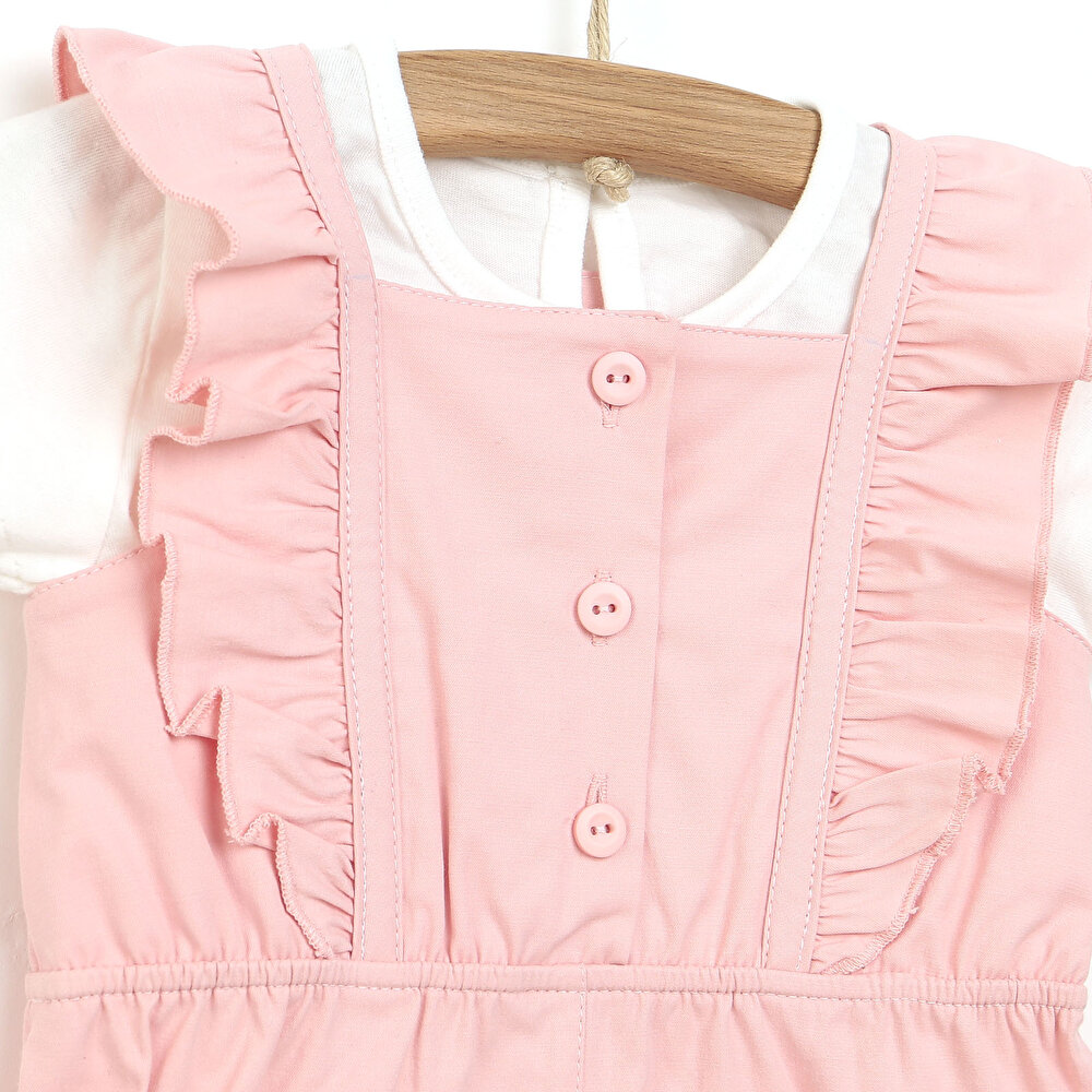 Colorful World Salopet-Tshirt Takım Kız Bebek