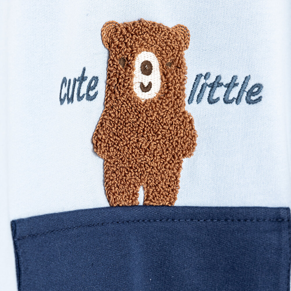 Cute Bear Hugs Sweatshirt-Patiksiz Alt Erkek Bebek