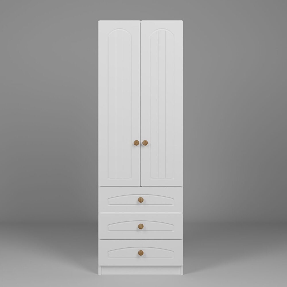 2 Kapılı ve 3 Çekmeceli Dolap Beyaz