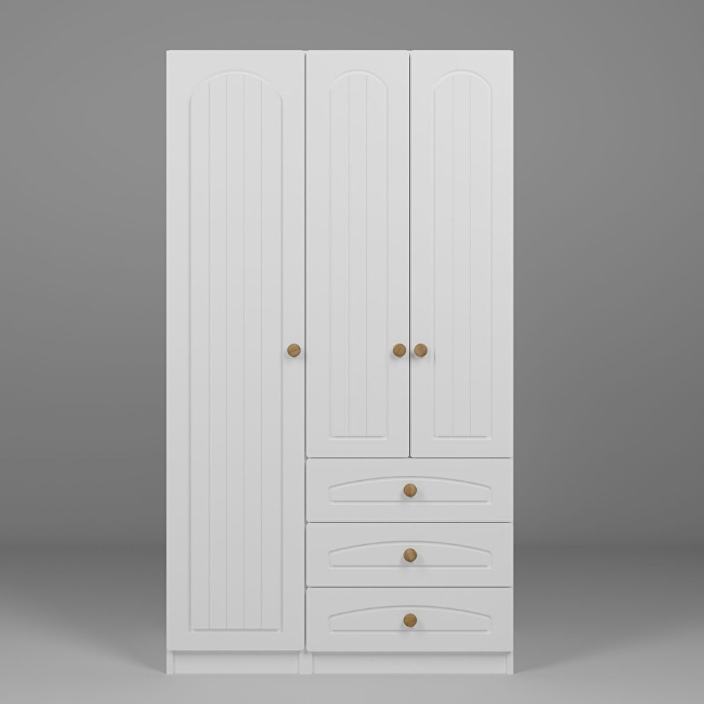 2 Kapılı ve 3 Çekmeceli Dolap Beyaz