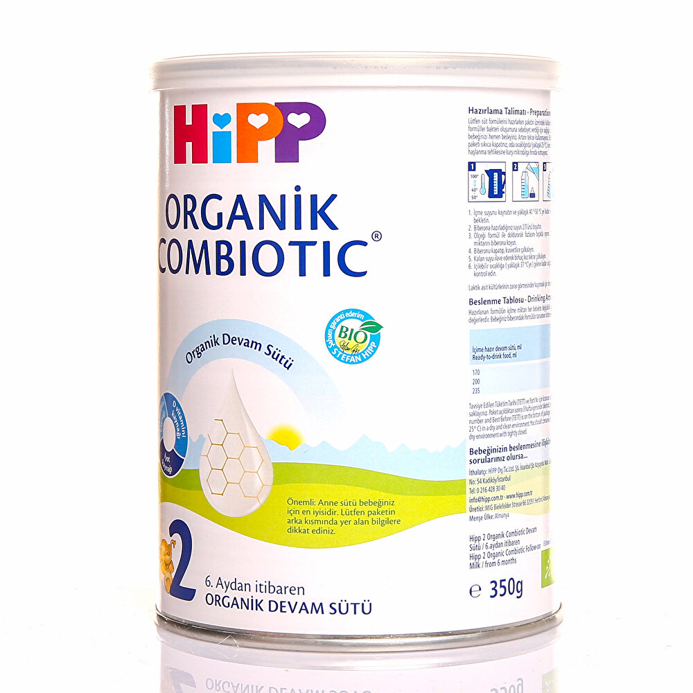 2 Organik Combiotic Devam Sütü 350 gr 6-12 Ay