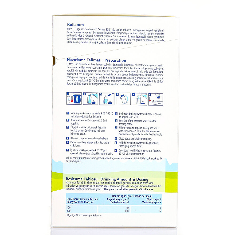 3 Organik Combiotic Çocuk Devam Sütü 800 gr 1+ Yaş