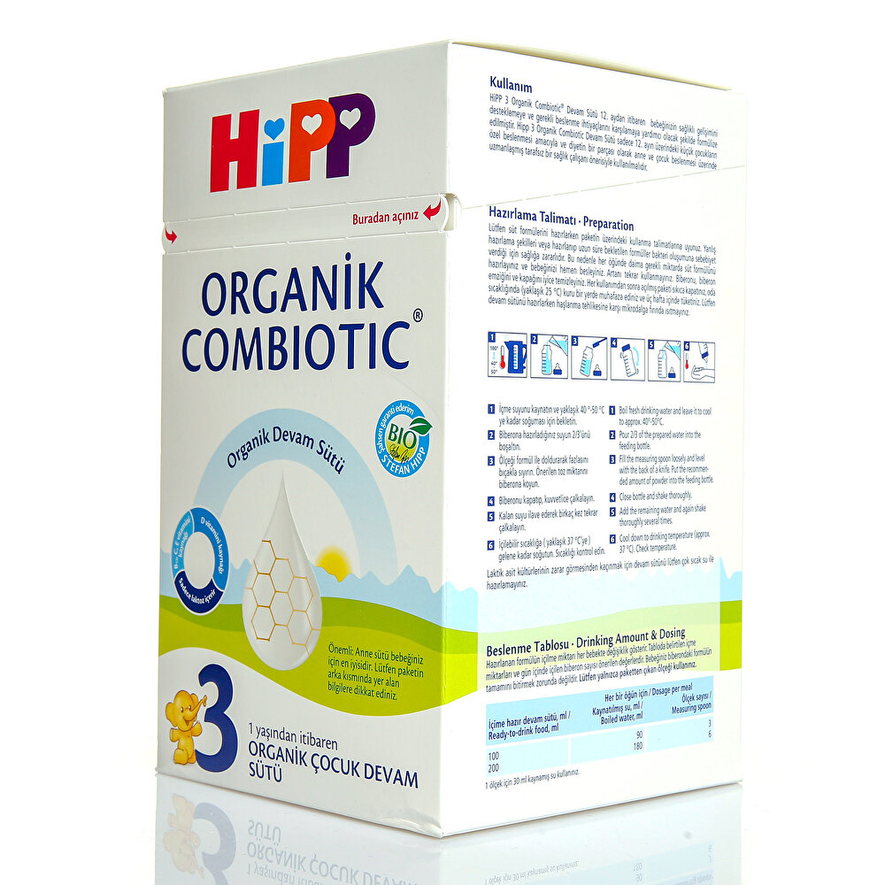 3 Organik Combiotic Çocuk Devam Sütü 800 gr 1+ Yaş