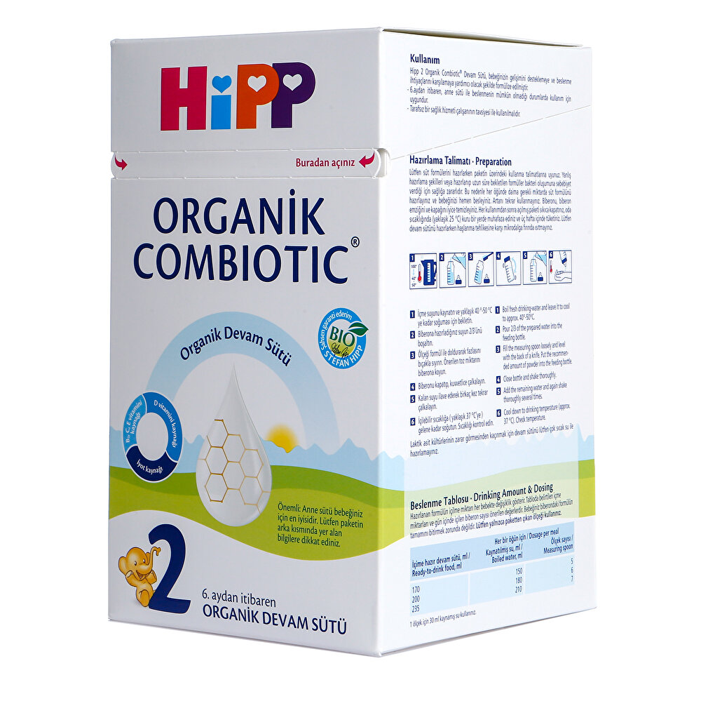 2 Organik Combiotic Devam Sütü 800 gr 6-12 Ay