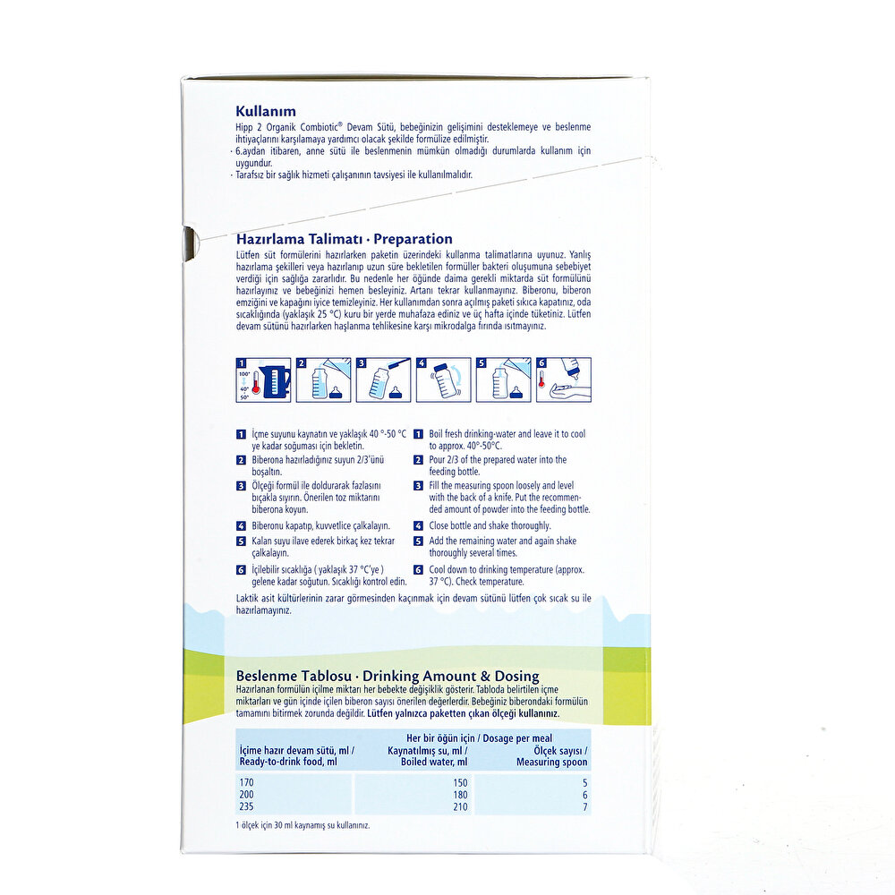 2 Organik Combiotic Devam Sütü 800 gr 6-12 Ay