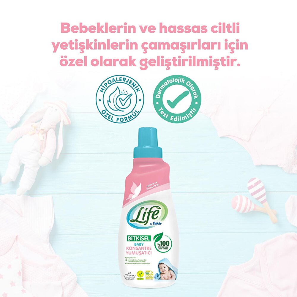 Life by Fakir Baby %100 Bitkisel Konsantre Yumuşatıcı 1500 ml (60 yıkama)
