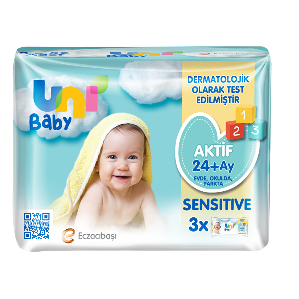Aktif Sensitive Bebek Islak Mendil 24+ Ay 3x52 Adet