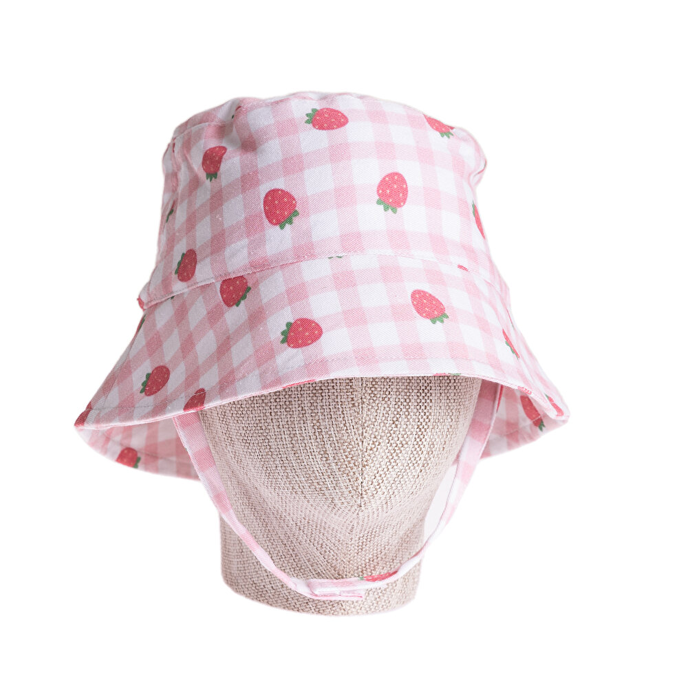 Desenli Bucket Kız Şapka Kız Bebek