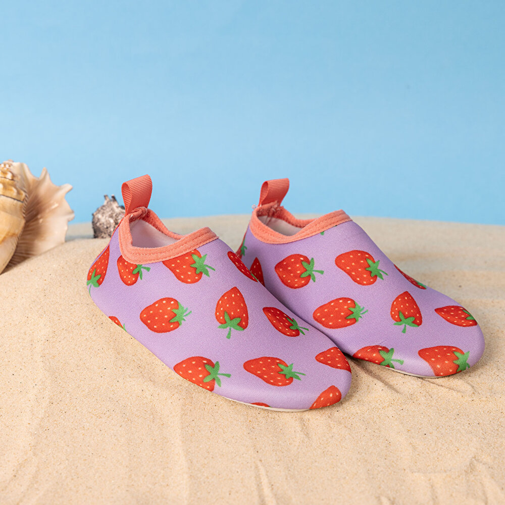 Desenli Deniz Ayakkabısı Kız Bebek