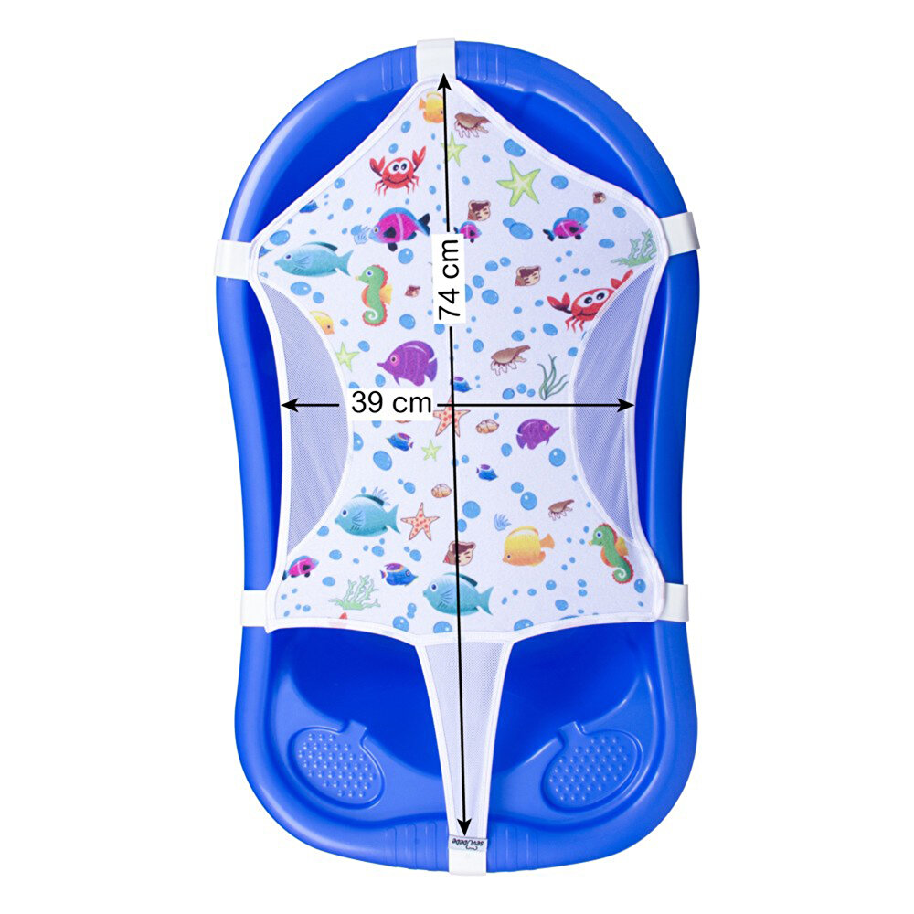 Desenli Havlu Bebek Banyo Filesi