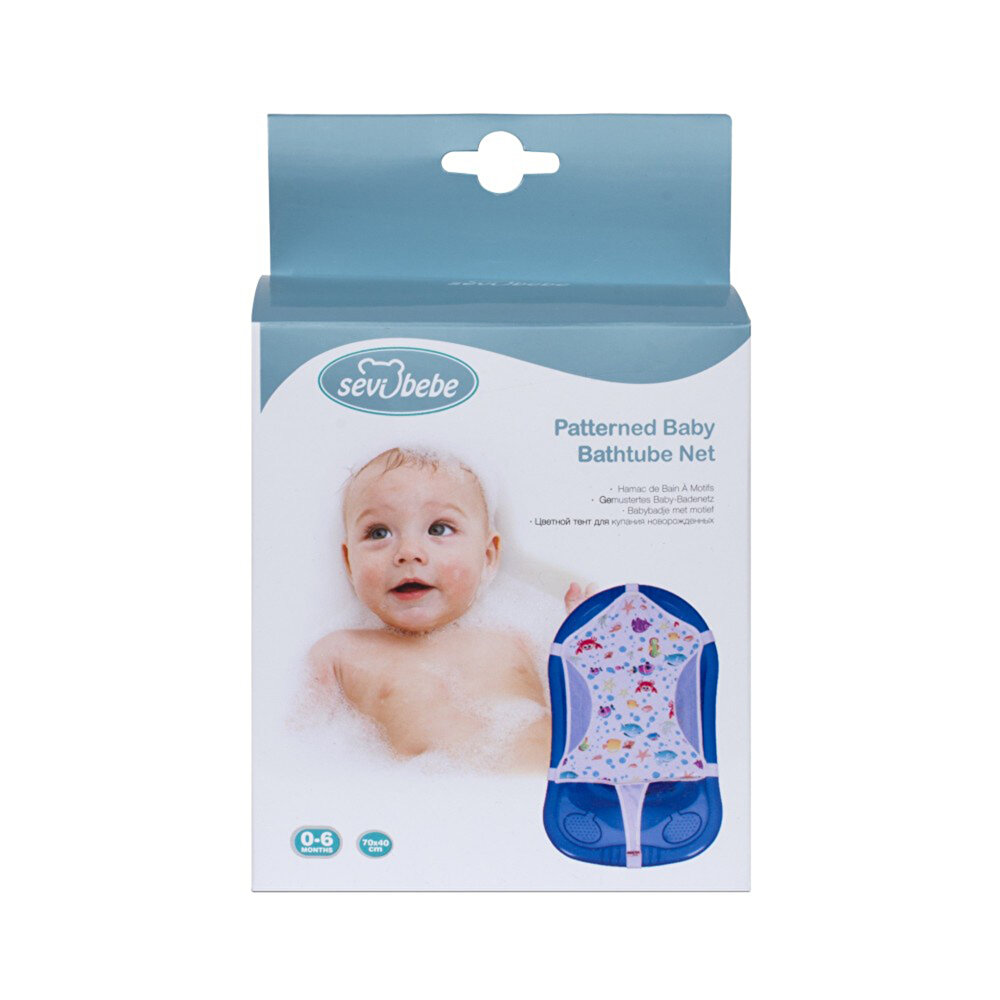 Desenli Havlu Bebek Banyo Filesi