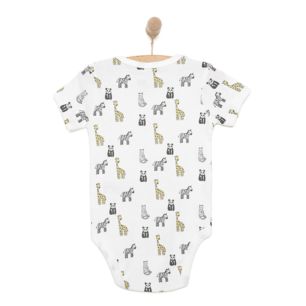 Desenli Kısa Kol Body Unisex