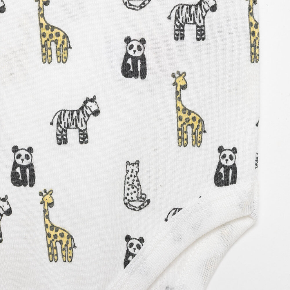 Desenli Kısa Kol Body Unisex