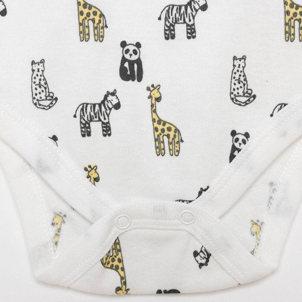 Desenli Kısa Kol Body Unisex