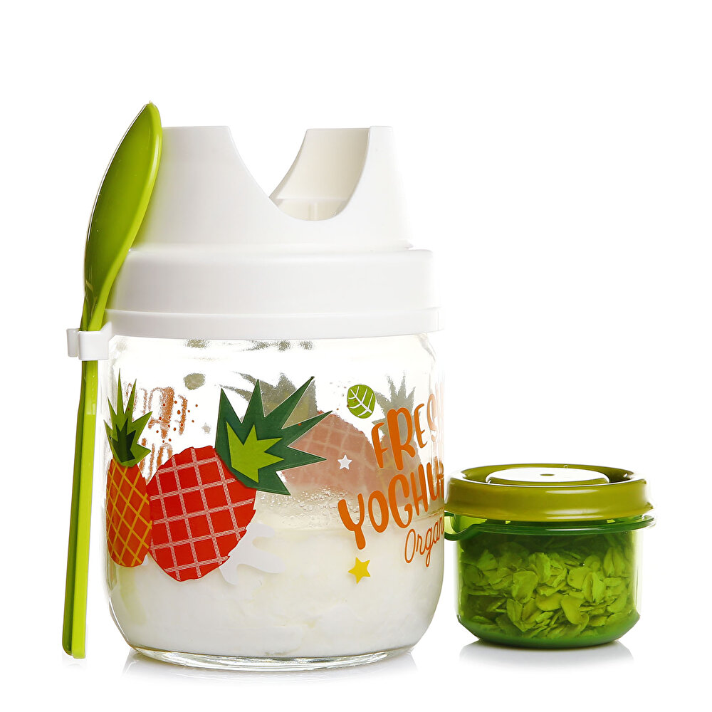 Desenli Meyve-Salata-Yoğurt Bebek Saklama Kavanozu 425 ml