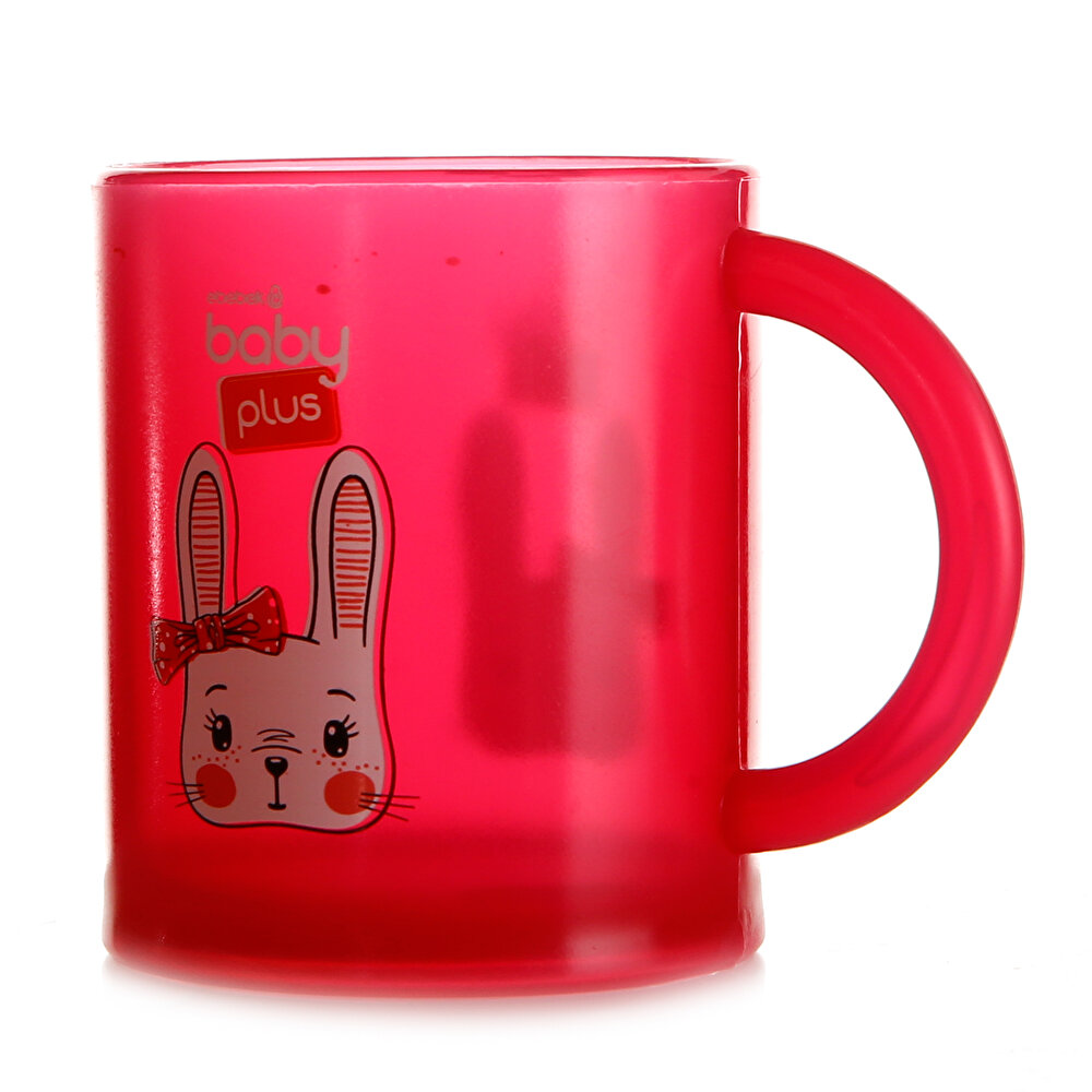 Desenli Pipetli Bardak 210 ml Pembe