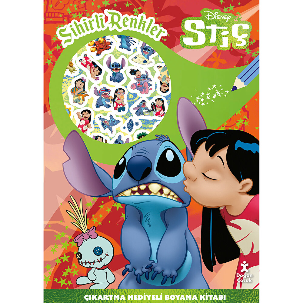 Disney Stich Sihirli Renkler Çıkartmalı Boyama Kitabı