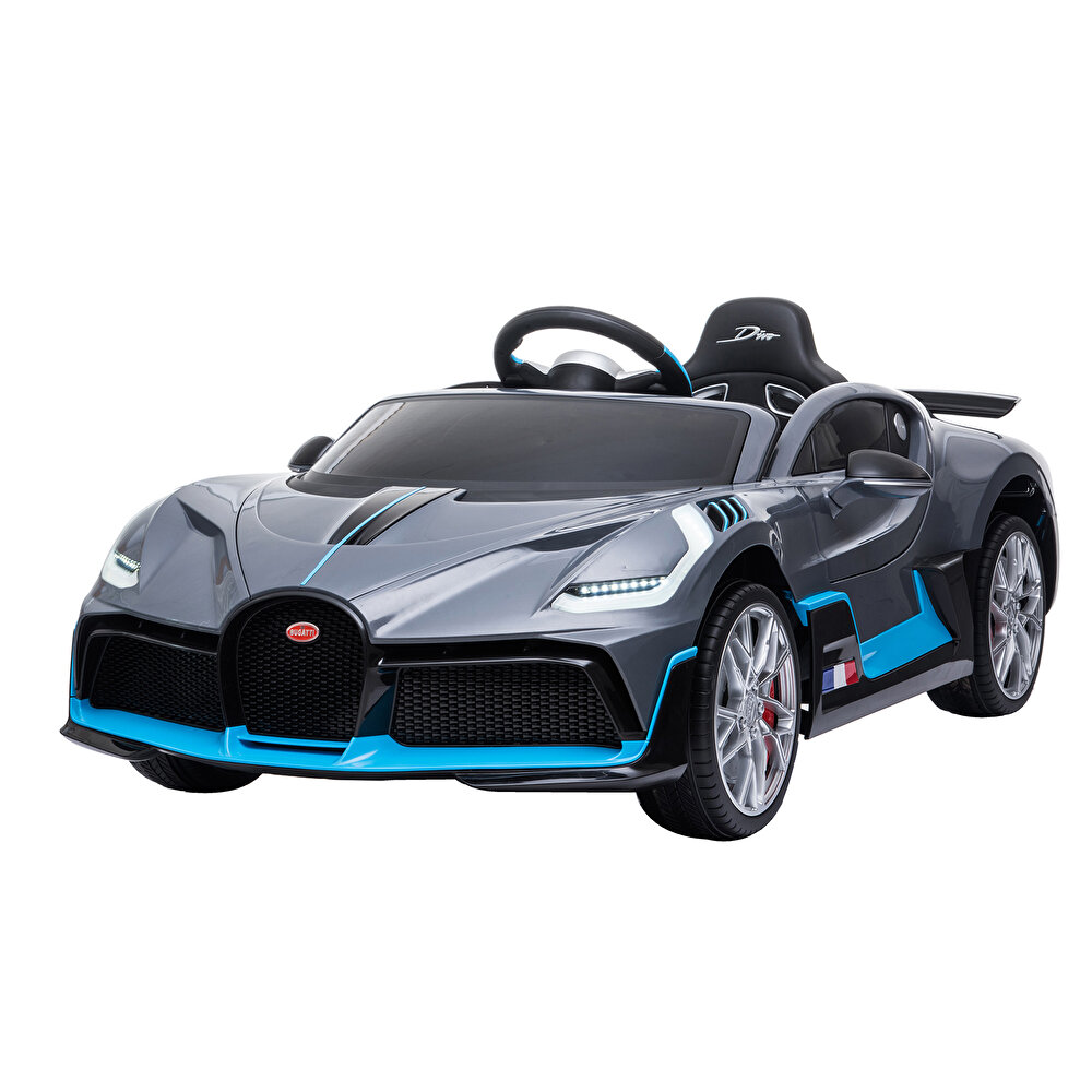 baby toys Bugatti Divo 12 V Akülü Araba Uzaktan Kumandalı 4*2 Gri