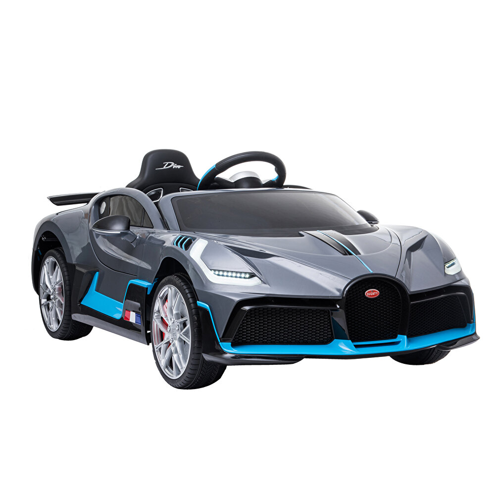 baby toys Bugatti Divo 12 V Akülü Araba Uzaktan Kumandalı 4*2 Gri