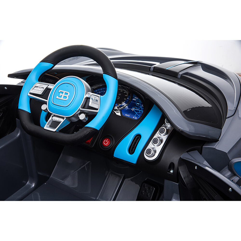 baby toys Bugatti Divo 12 V Akülü Araba Uzaktan Kumandalı 4*2 Gri