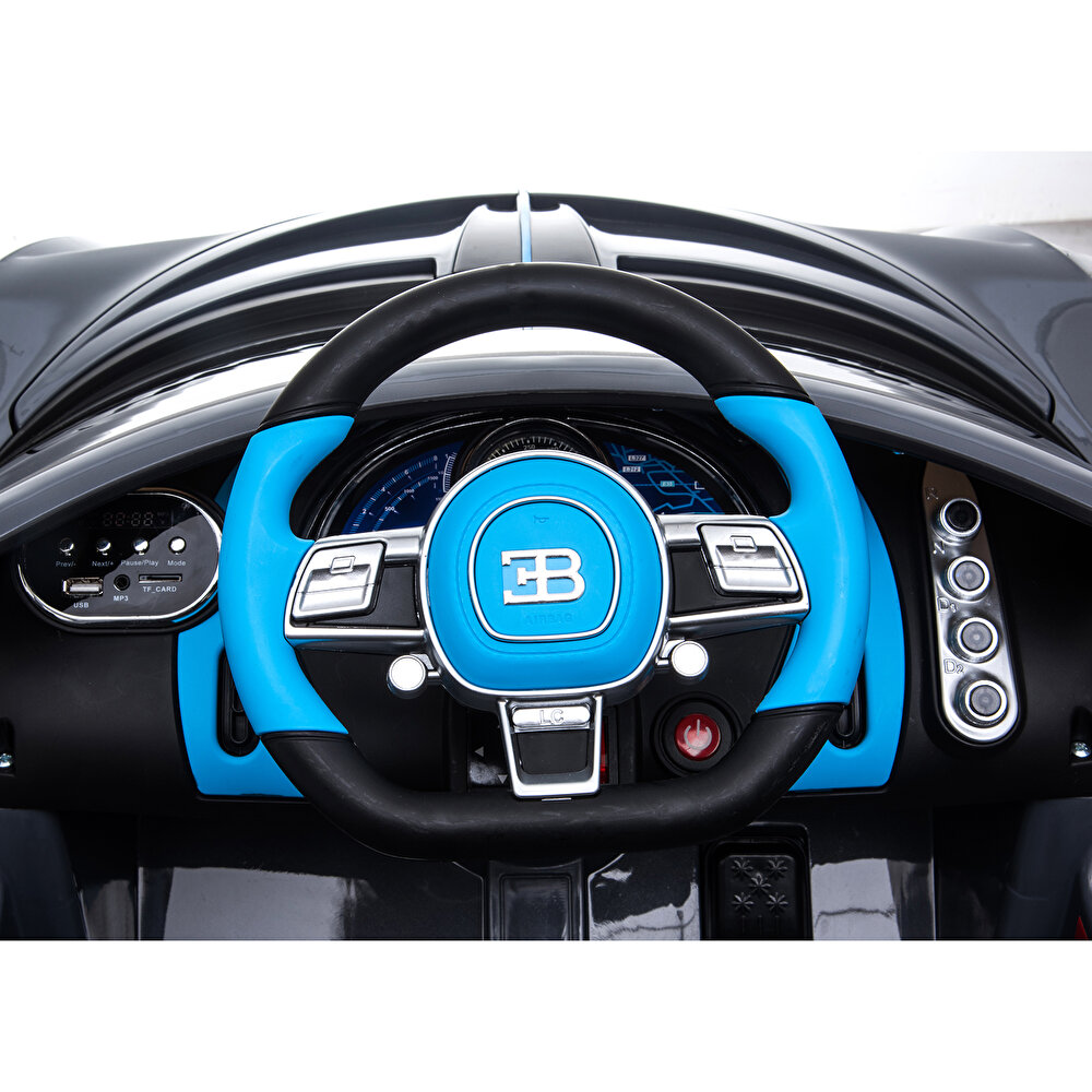 baby toys Bugatti Divo 12 V Akülü Araba Uzaktan Kumandalı 4*2 Gri