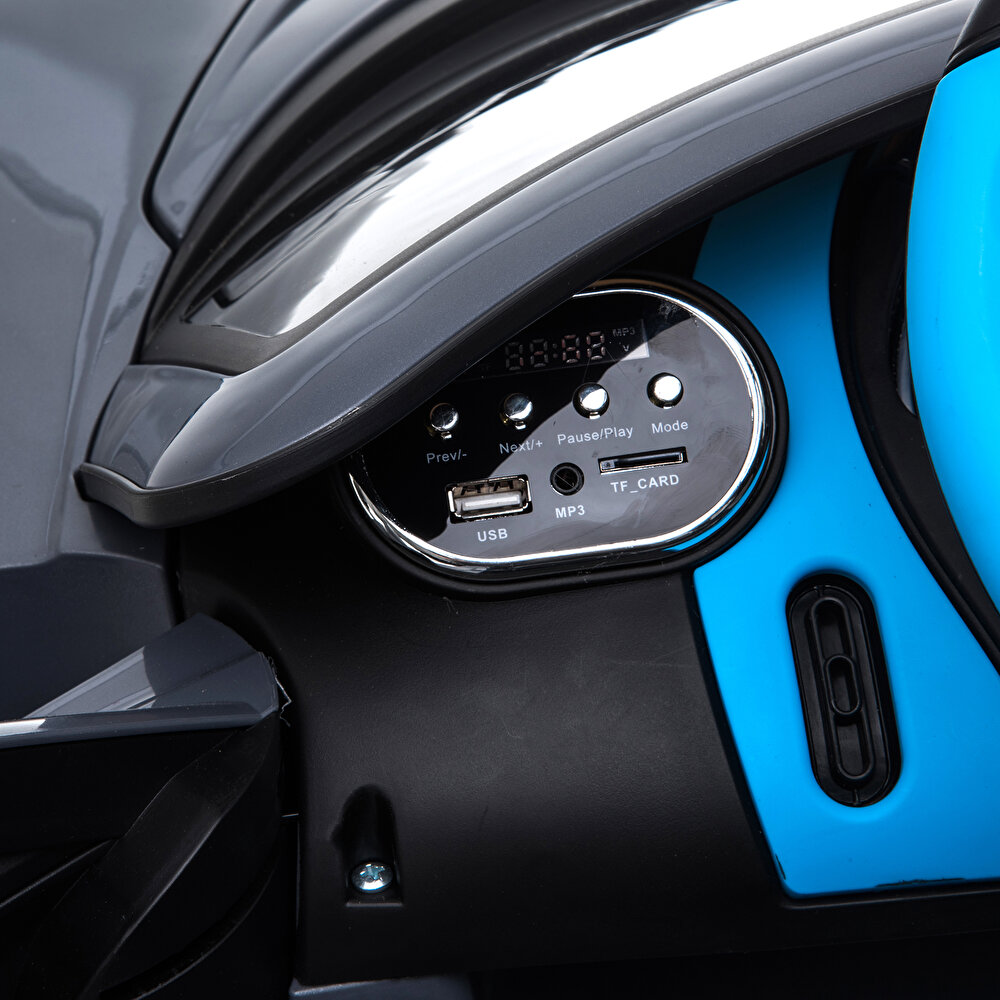 baby toys Bugatti Divo 12 V Akülü Araba Uzaktan Kumandalı 4*2 Gri